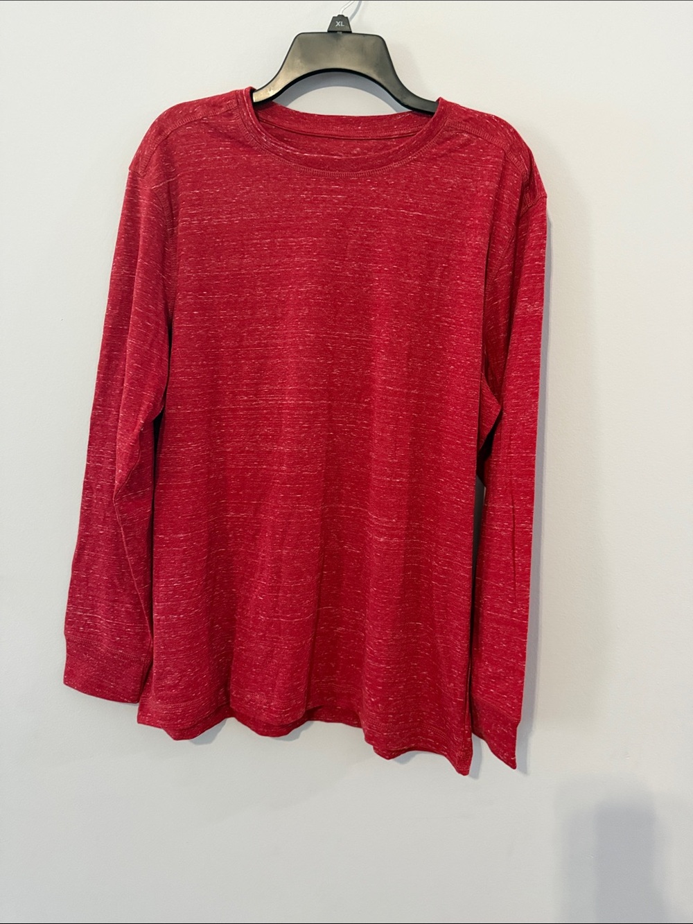 Falls Creek Marled Red Long-Sleeve Crewneck Top